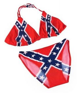 Confederate Flag Bikini Rebel Bathing Suit Swimsuit Size 3/4