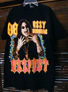 Ozzy Osbourne 1998 Ozzfest Concert Black T Shirt Large