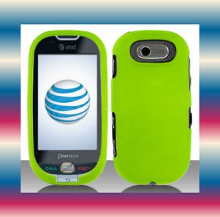 Green Pantech Ease P2020 Faceplate Snap on Phone Cover Hard Shell Case 