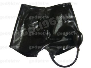100% Latex Rubber Gummi Shorts 0.8mm Inflatable Pants Jeans Catsuit 