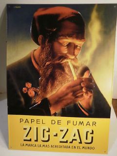 Zig Zag Rolling Papers French Metal Sign 16.5 X 12 Tin NEW 420 