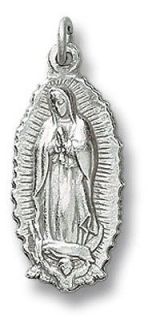 Silver Plate Catholic Patron Saint St Our Lady of Guadalupe Medal 