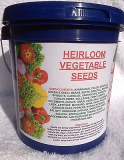 EMERGENCY HEIRLOOM SURVIVAL VEGETABLE SEED LOT NON HYBRID NON GMO 