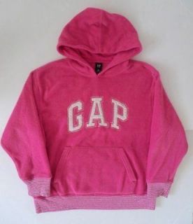 Gap Kids Girls XL 12 dark pink fleece hoodie logo pullover sweatshirt 
