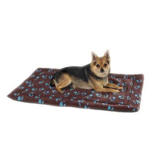 Pawprint Dog Pet Crate Mat Cushion Plush Berber Bed All Sizes 