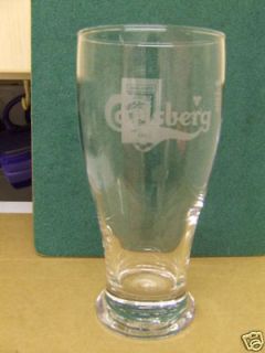 CARLSBERG  ENGLAND OFFICIAL BEER  PINT GLASS. UNUSED