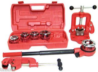   Ratchet Type with 5 dies + Pipe Cutter # 2 + Clamp on Pipe Vise #1