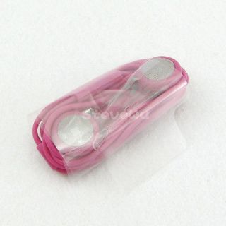 Hot Pink Headsets Earphones Earbuds Headphones with Mic for iPhone 4 