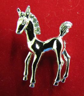   Costume Jewelry Silver Tone Horse Pin or Brooch NEW! 1 x 1 1/2
