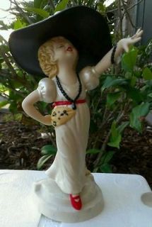 HOME INTERIORS VINTAGE FANCY GIRL ~ PORCELAIN FIGURINE ~ NEW IN BOX 