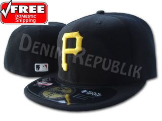   59FIFTY PITTSBURGH PIRATES  Black  MLB Major League Baseball Cap Hat
