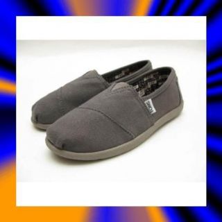 TOMS YOUTH CANVAS SLIP ON GREY PRESCHOOL/ YOUTH SIZES