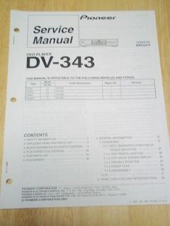 Pioneer Service Manual~DV 333 DVD Player~Origina​l~Repair