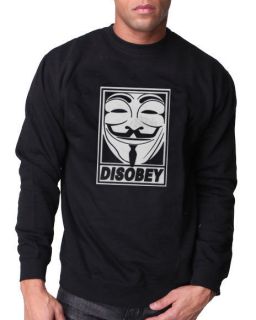 Disobey Jumper Sweater V For Vendetta Mask We Are The 99% Guy Fawkes 