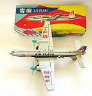   CHINESE PLANE AIRPLANE with SCREW FRICTION TIN TOY MF 107 IN BOX