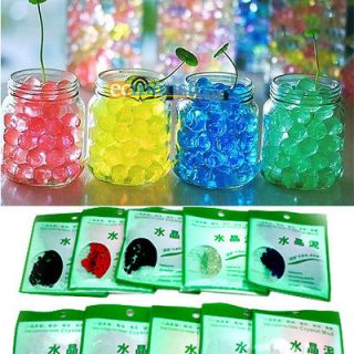 New 100 Bags Crystal Mud Soil Water Beads For Flower Home Decration 