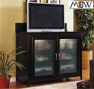 Black Plasma TV TV DVD/VCR Entertainment Cabinet w Lift