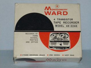   WARD 4 TRANSISTOR TAPE RECORDER, MODEL48 2246, IN BOX 60s 70s