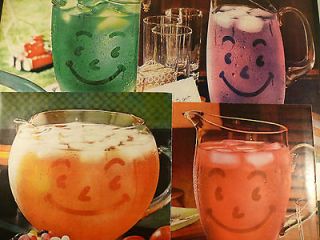    Aid Ads Advertising 1961 Smiley Face Glass Pitcher Notes from Mom