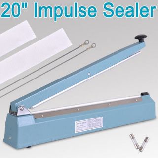 20 Hand Sealer Impulse Heat Manual Seal Machine Plastic Poly Bag 