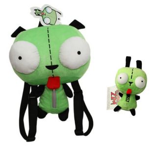   Alien Invader Zim Dog Suit Gir Robot Animal Plush Doll Toy / Bag New