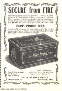 1900 f ad victor safe and lock co fire proof
