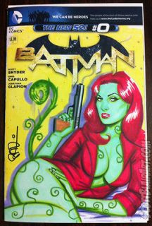POISON IVY Femme Fatale BATMAN #0 Original Sketch Cover Scott Blair 