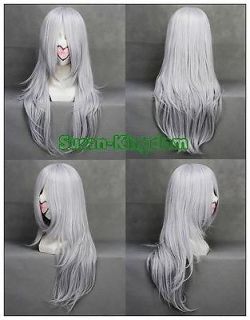   Fantasy VII Sephiroth Long Wavy Cosplay Wig Costume Play wigs F5D03