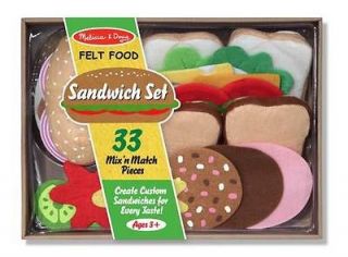   Doug Felt Sandwich Play Food Set Kitchens Groceries Playset Toys 3954