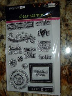 Hampton Art Clear Stamps Unmounted   11 Sentiments