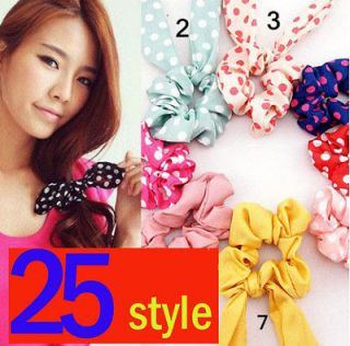 Ponytail Holder Holder Hair Tie Rabbit Ear Bow Hair Tie Korean Style