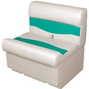 DeckMate 28 CLASSIC Pontoon Boat Bench Seats & Furniture Ivory/Teal
