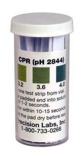 Acid Test Papers, 100 Test Strips   2.8 to 4.4 pH Range For Wine