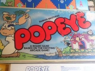   Parker Bros. Popeye Board Board Game Based On The Arcade Game 1983