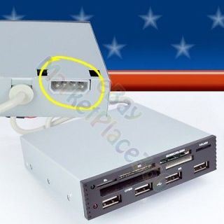   CARD READER USB 2.0 MICRO SD SDHC MMS XD M2 CF W/ POWER 4 PORT HUB