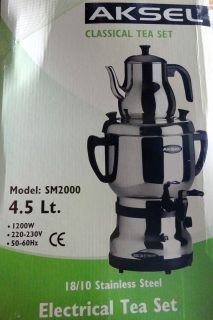 Electric Samovar Teapot AKSEL SM2000  4.5 Lite 1200W 220 230 V 50 60 