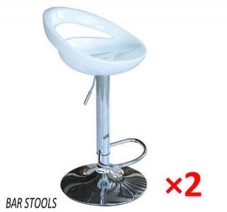 Set of 2 Adjustable ABS Bar Stool Portable 360 Swivel Pub Barstools 