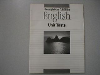 Houghton Mifflin English Grade 6 UNIT TESTS book New ISBN 0395503795