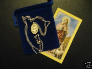 Saint Medal of St. Anastasia with 24 Inch Necklace