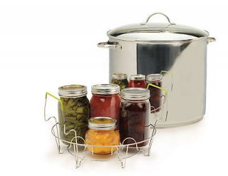   Stainless Steel Water Bath Canner 20 Qt Waterbath Fruit Canning NEW