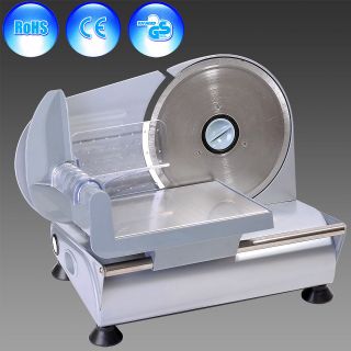 Stainless Steel Blade 7.5 150W Electric Meat Food Slicer Deli Bread 