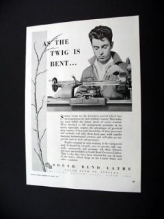 South Bend Lathe Lathes School Shop Use 1955 print Ad