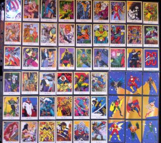 DC STARS 1994 SKYBOX COMPLETE BASE CARD AND PUZZLE SET