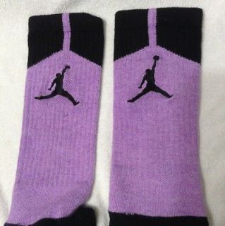   Elite Air Jordan Crew Purple Basketball Socks Size Large 8 12 Jordon
