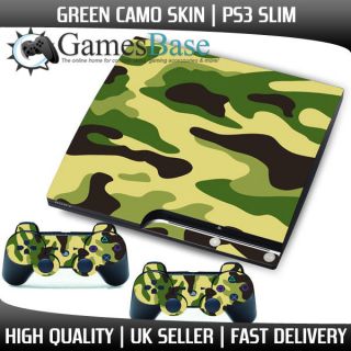   Playstation 3 Slim Skin + 2 Camo Controller Skins   PS3 S #5