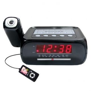 WALL CEILING PROJECTOR / PROJECTION ALARM CLOCK RADIO w/ iPOD MP3 AUX 