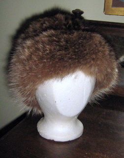 Men and Womens raccoon fur hat