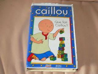 QUE FAIT CAILLOU VHS Video Movie FRENCH Language PBS CINAR Like on TV 