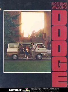 1970 Dodge Sportsman Wagon Van & Camper Brochure