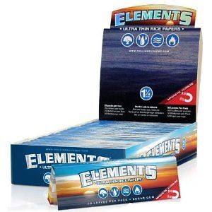 ELEMENTS PAPER ULTRA THIN RICE Rolling Papers 1 1/4 SIZE Full Box 25 